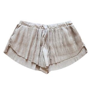 Women's Free People Cream Skorts with Elastic Waistband and Relaxed Fit Size M